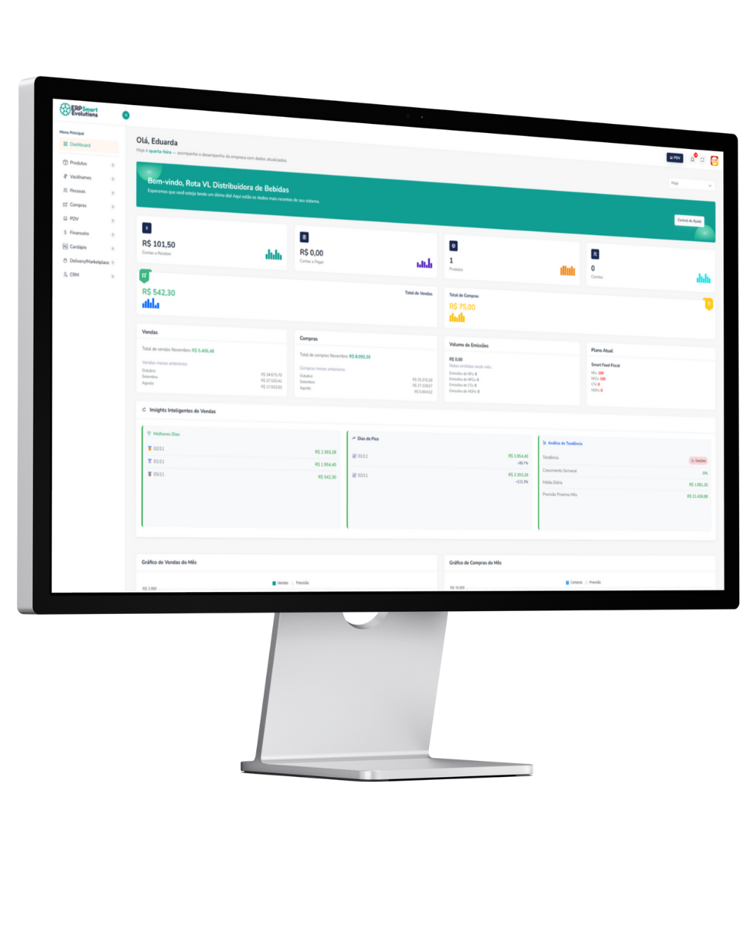 Dashboard ERP Smart Evolutions